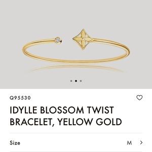 SOLD  today only ven m o Louis Vuitton Idylle blossom bracelet